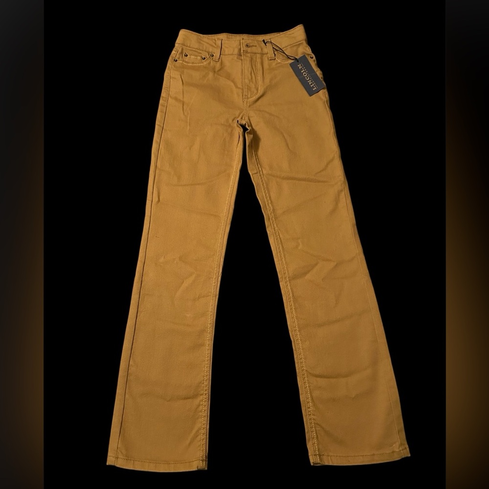 Boys size 12 Lincoln duck brown/khaki straight leg pants.